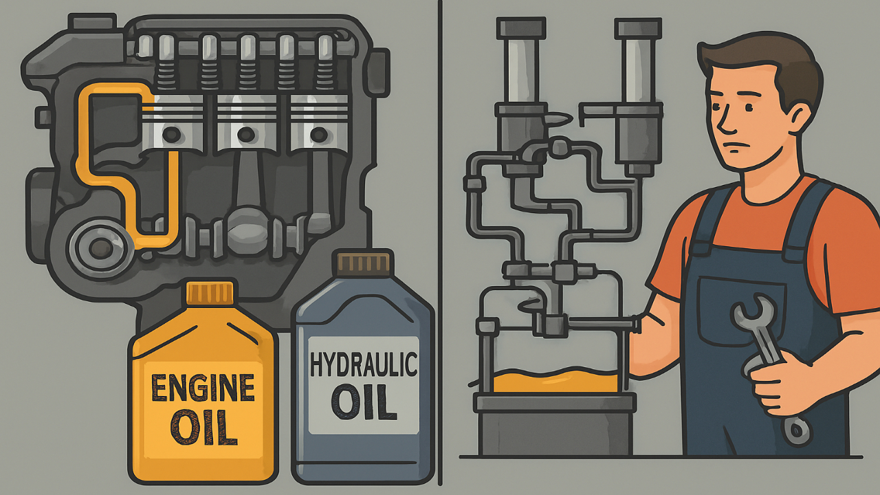 Engine Oil vs Hydraulic Oil