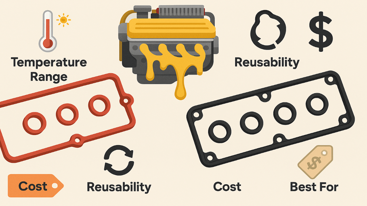 Silicone vs Rubber Valve Cover Gasket